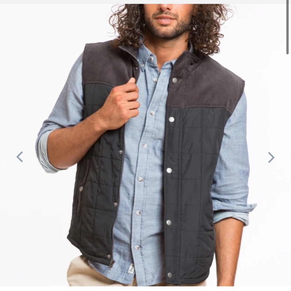 Marine Layer Corduroy Knowlton Quilted Vest Small